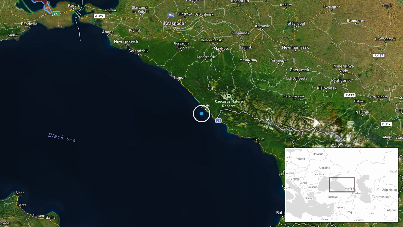 Port of Sochi, Krasnodar Krai, Russia — Cargo Ship location map