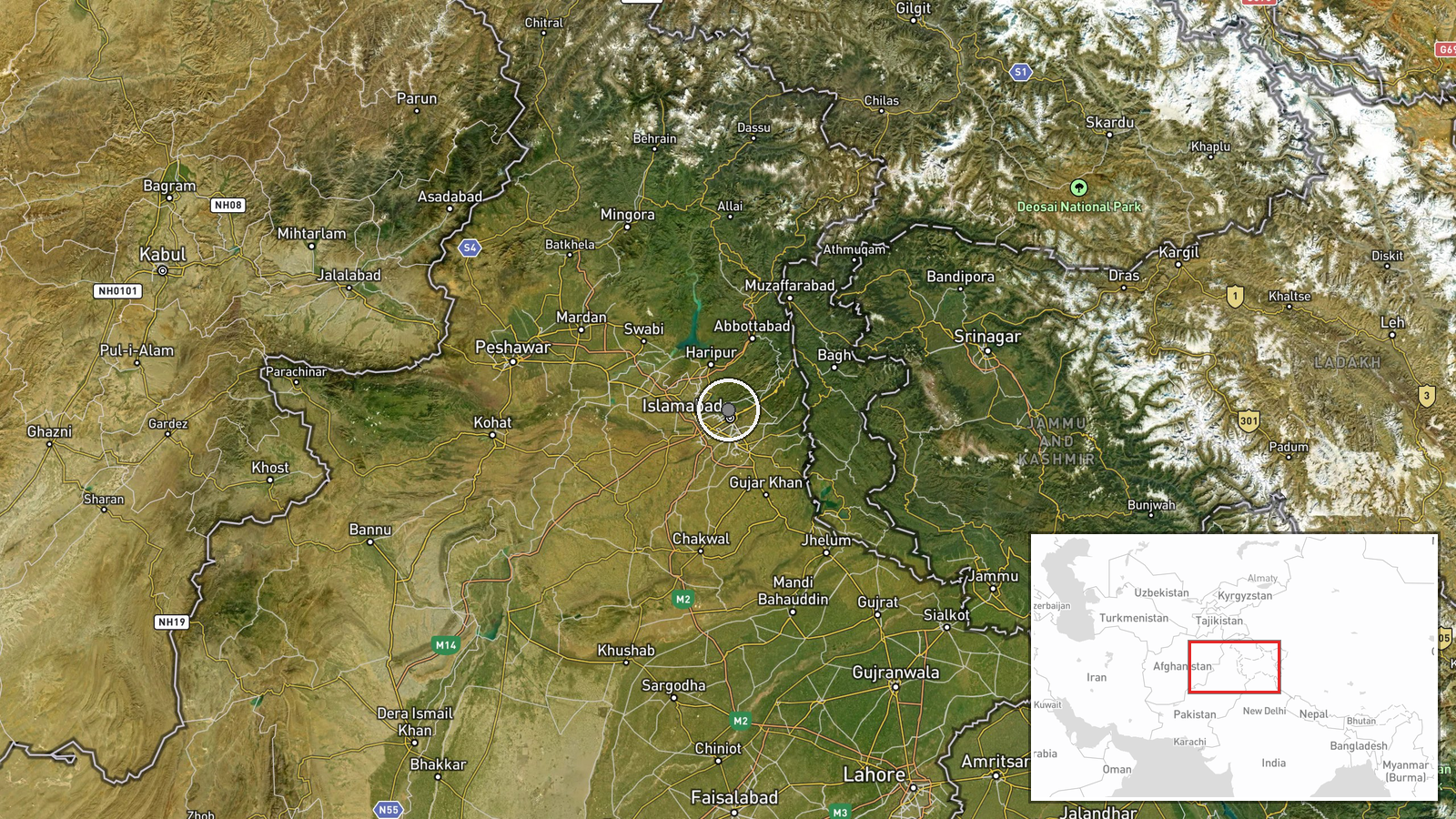 Islamabad, Pakistan — Report location map