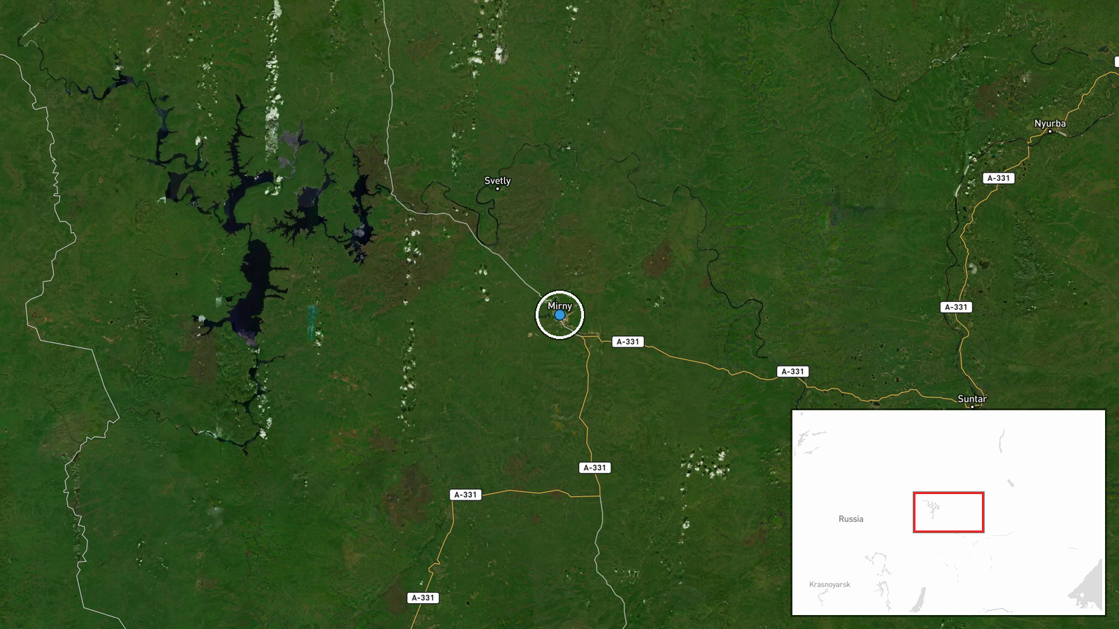 Mirny, Sakha Republic, Russia — UAS Strike location map