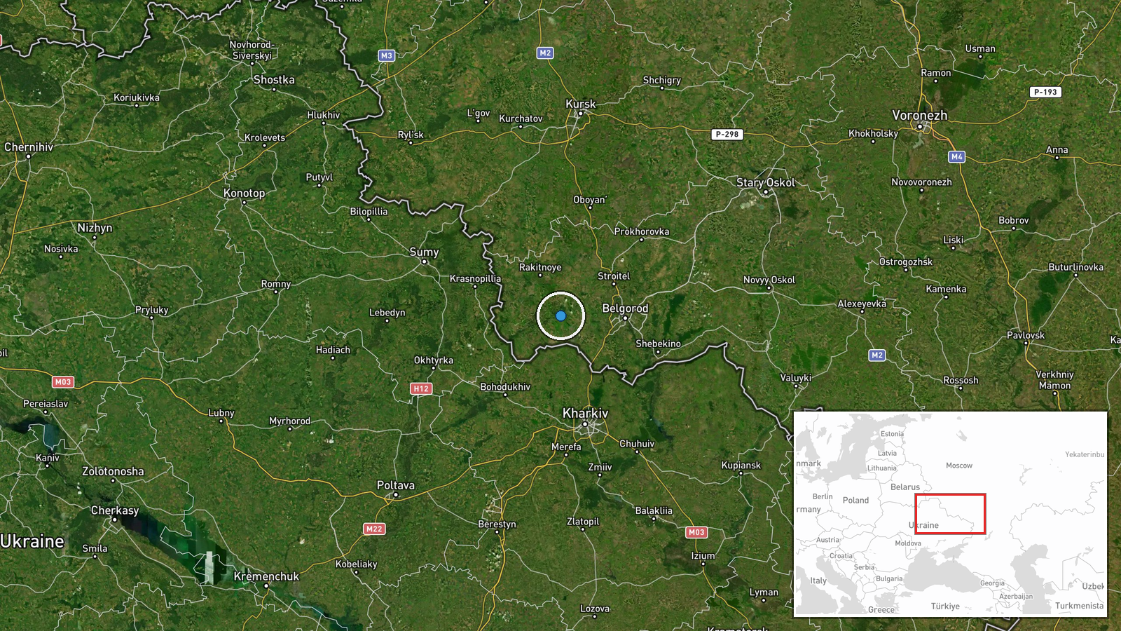 Borisivka, Belgorod Oblast, Russia — UAS Strike location map