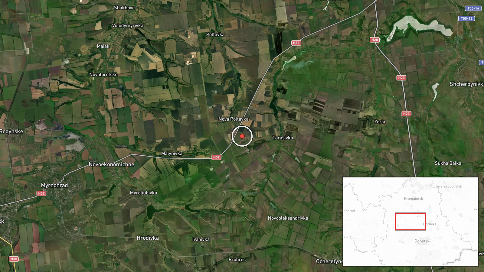 Eastern Ukraine (Multiple Fronts) — Combat location map