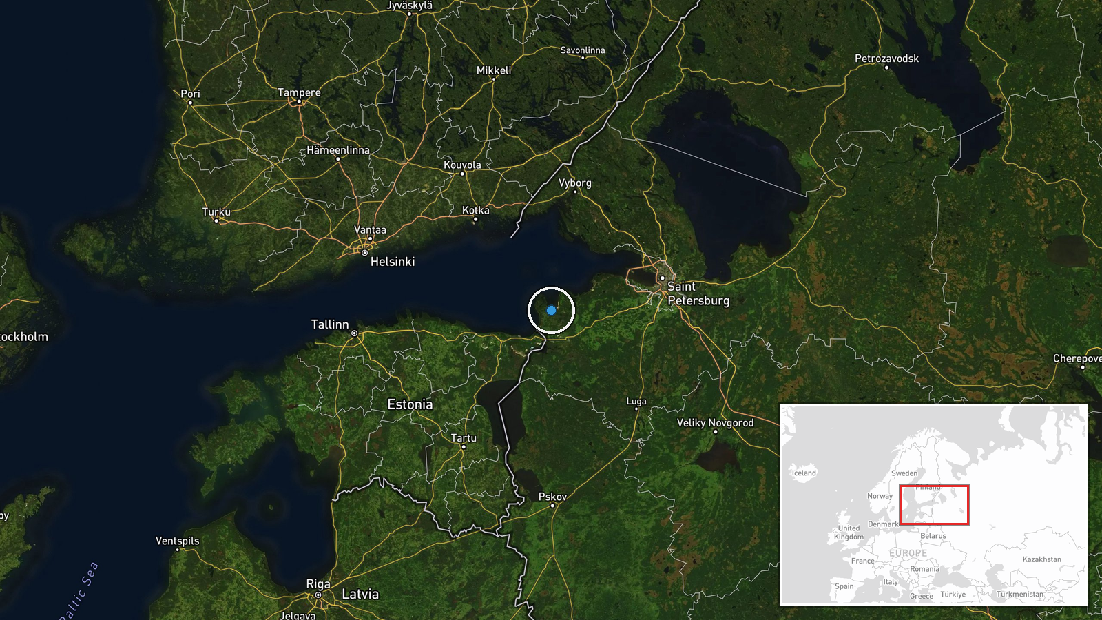 Ust-Luga, Leningrad Oblast, Russia — Ballistic Missile location map