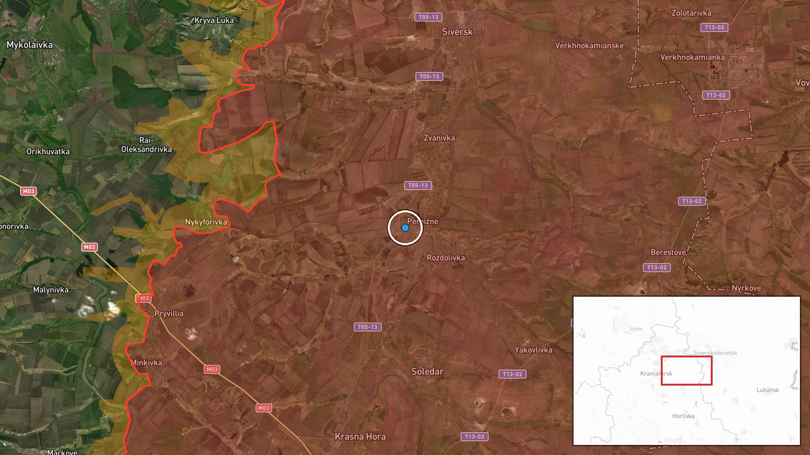 Fedorivka, Donetsk Oblast, Ukraine — UAS Strike location map