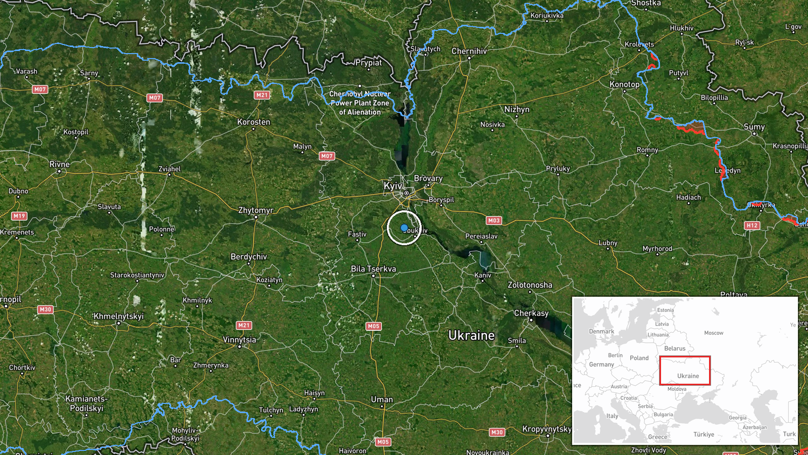 Vitino, Kyiv Oblast, Ukraine — UAS Strike location map