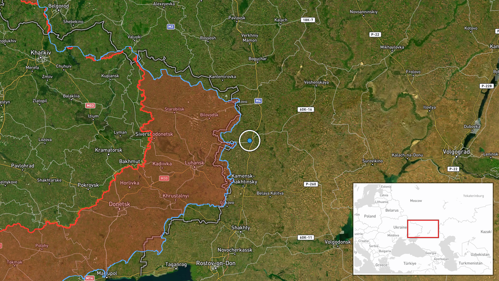 Millerovo, Rostov Oblast, Russia — UAS Strike location map