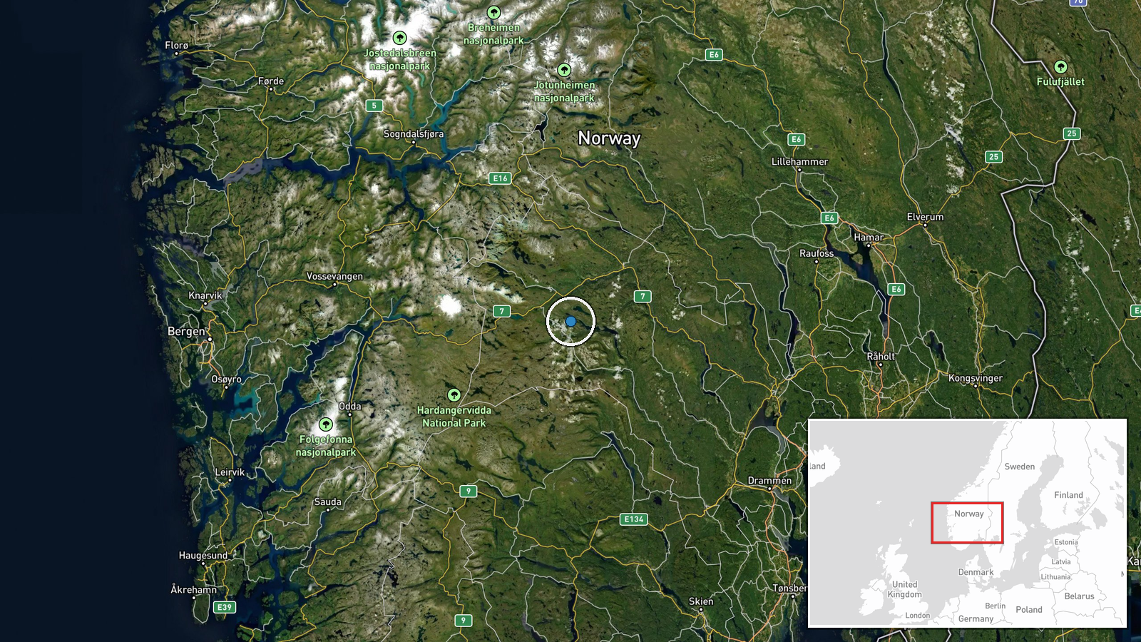 Norway — Deployment location map