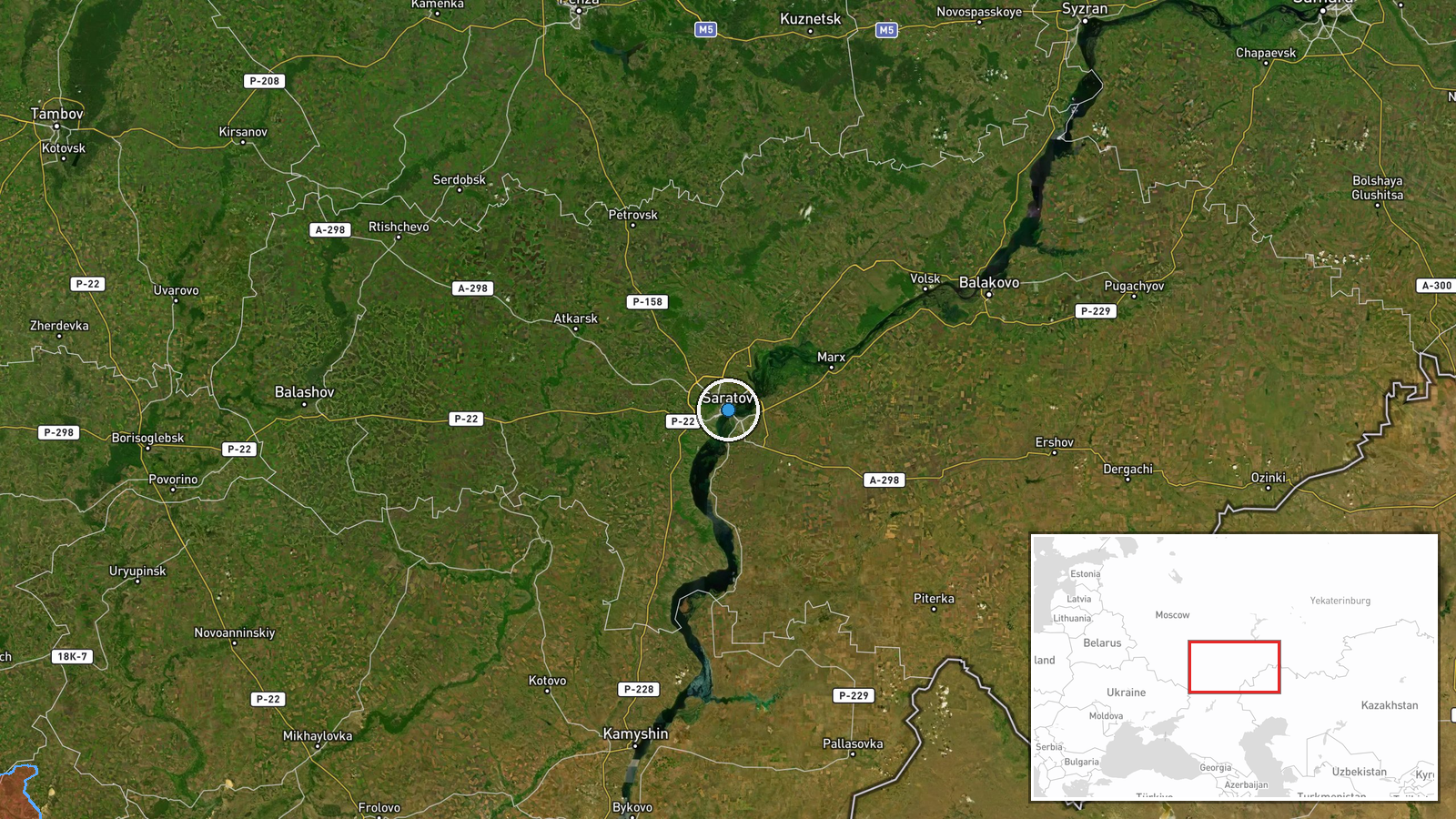 Saratov, Saratov Oblast, Russia — Ballistic Missile location map