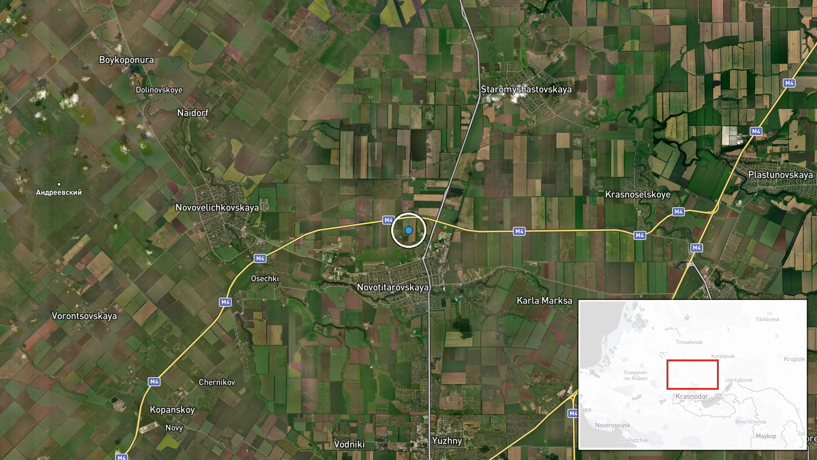 Slavyansk-on-Kuban, Krasnodar Krai, Russia — Ballistic Missile location map