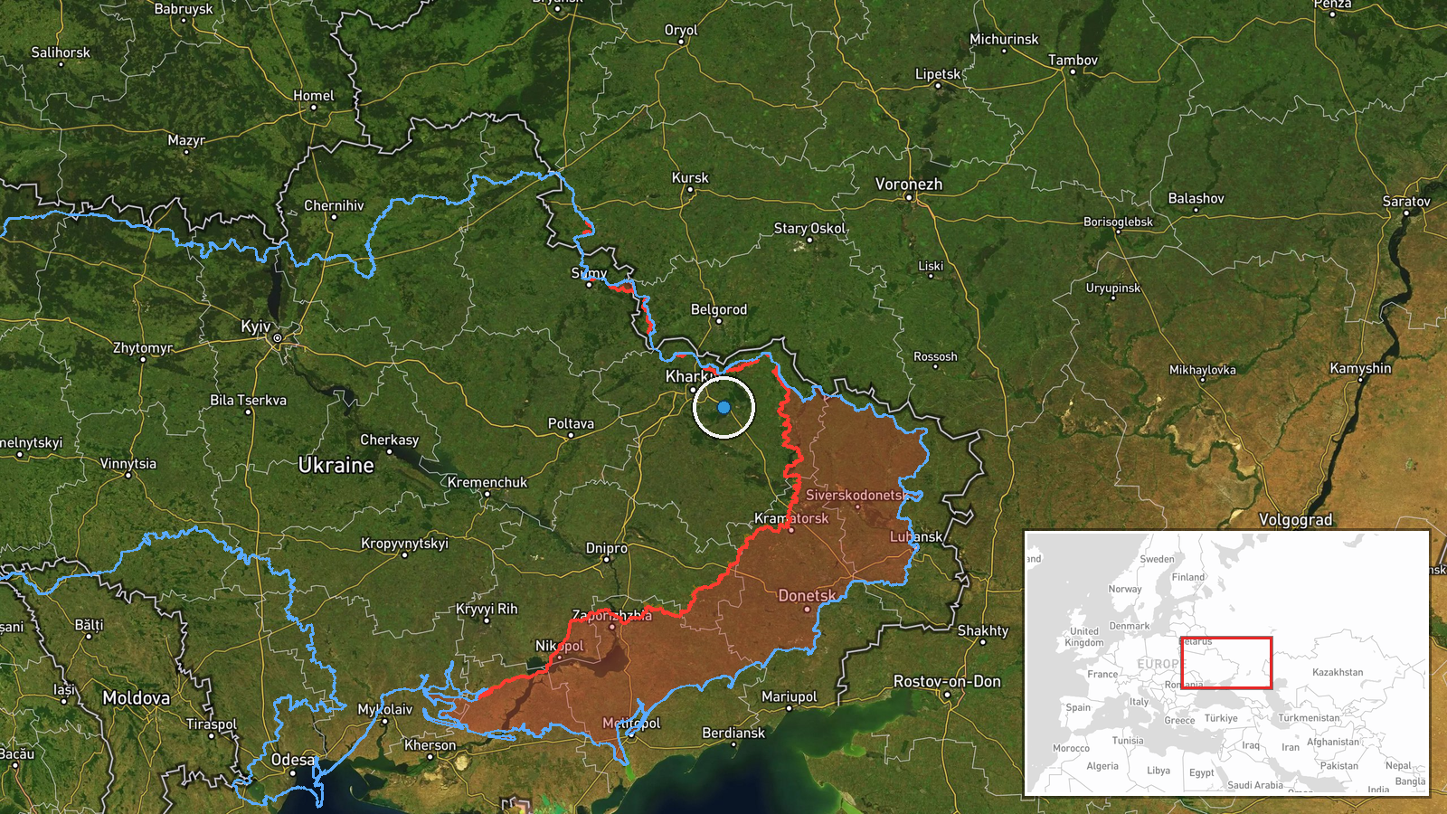 Chuhuyiv Air Base, Kharkiv Oblast, Ukraine — Deployment location map
