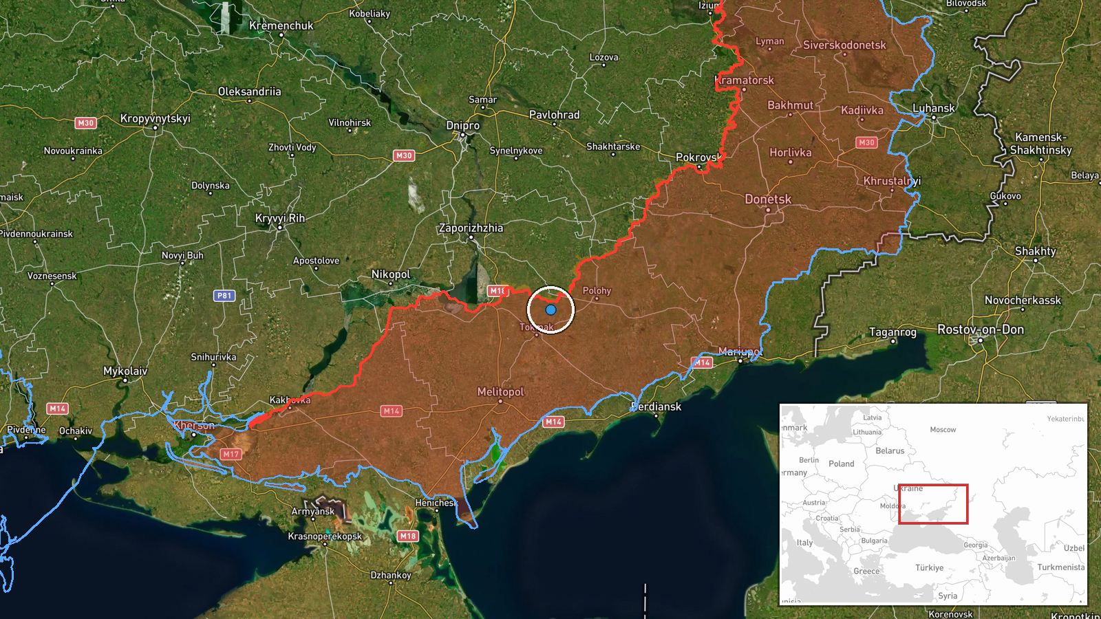 Novoprokopivka, Zaporizhzhia Oblast, Ukraine — Report location map