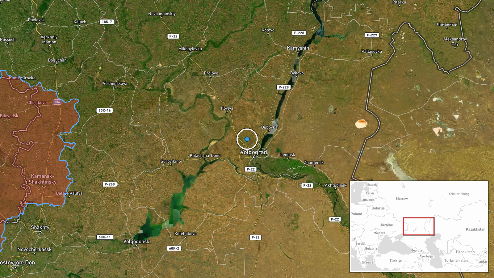Gazprom Neft-Moskovsky Oil Refinery, Sarepta, Volgograd Oblast, Russia — UAS Strike location map