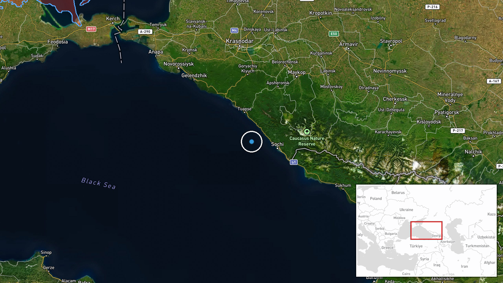 Sochi, Krasnodar Krai, Russia — Report location map