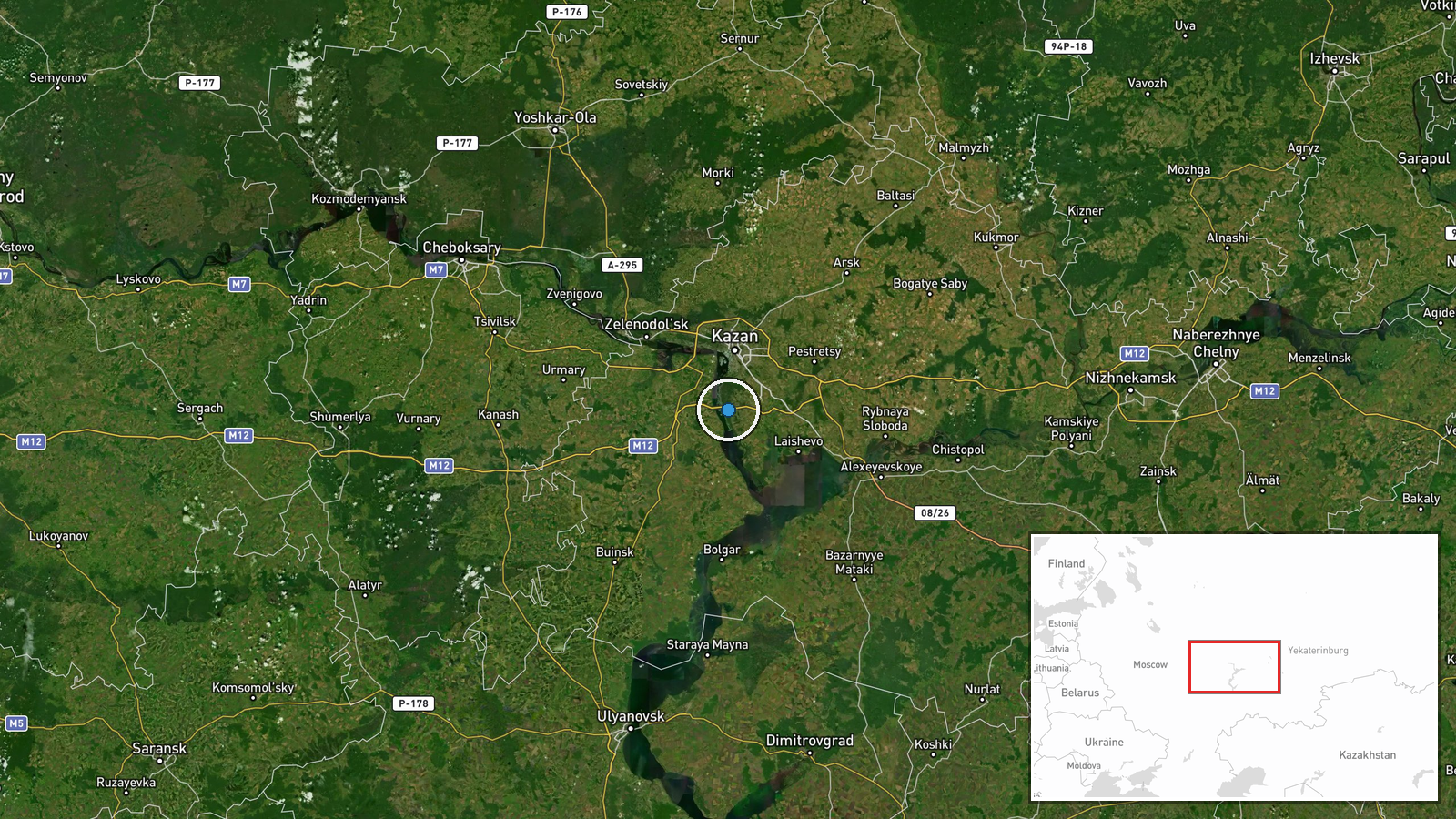 Orel Oblast, Russia — UAS Strike location map