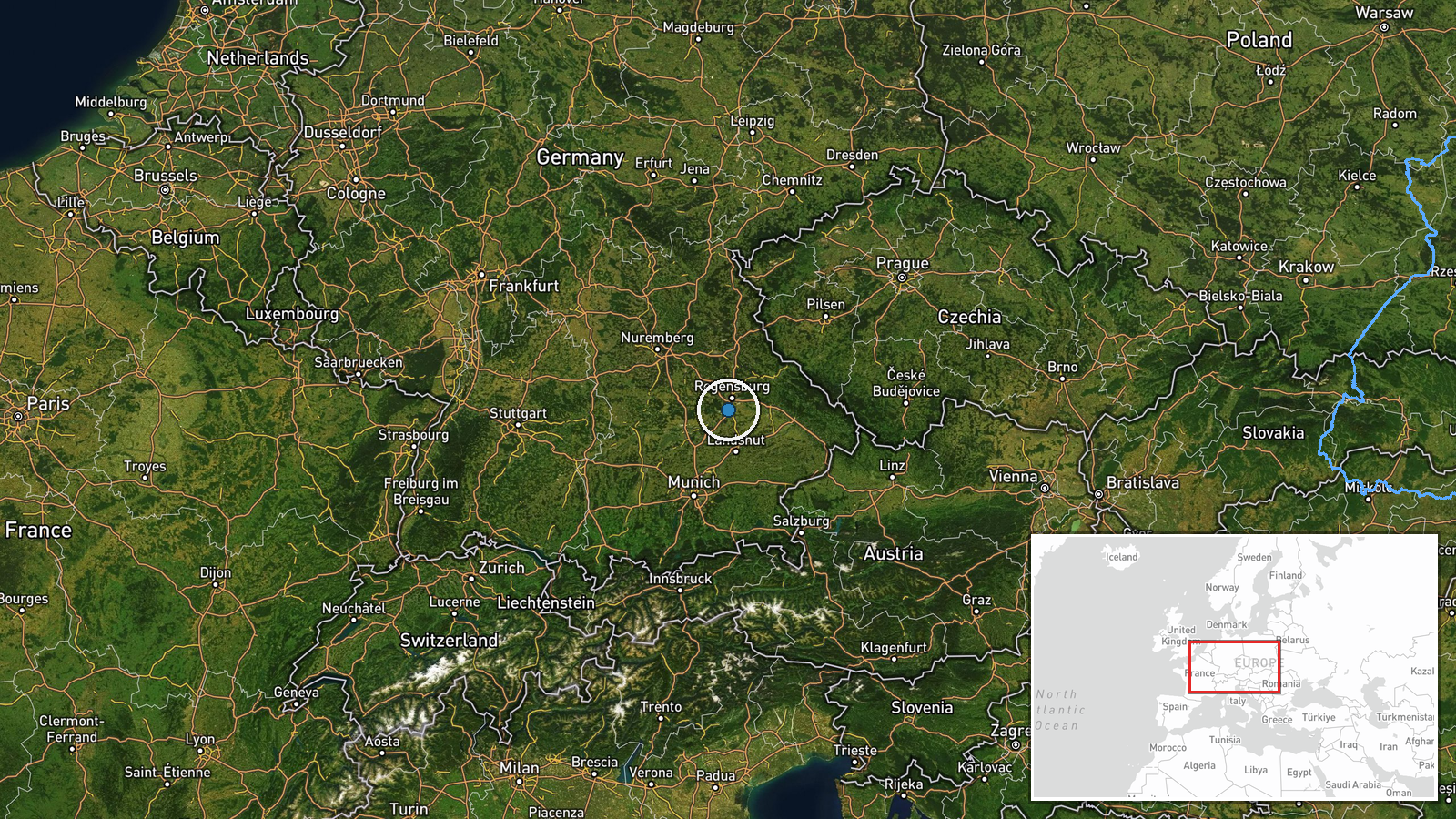 Hohenfels Joint Multinational Readiness Center, Bavaria, Germany — Military Exercise location map