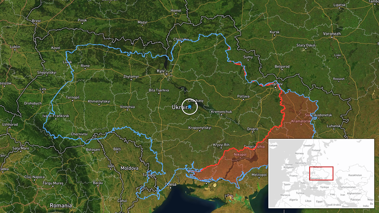 Ukraine (Nationwide) — Report location map