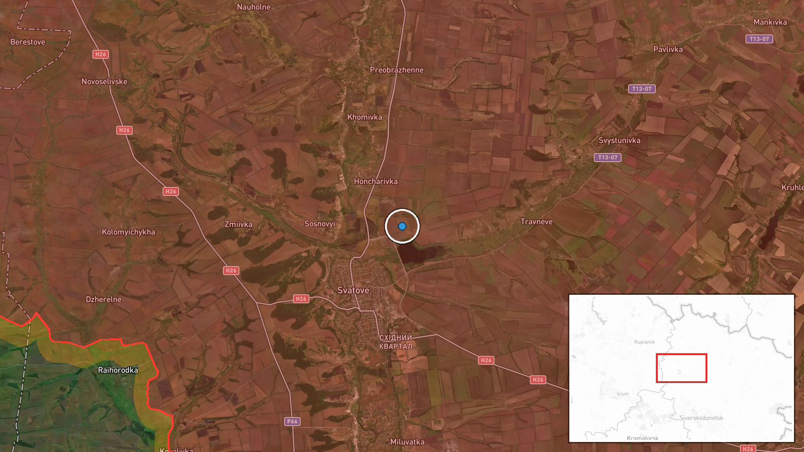 Siversk, Luhansk Oblast, Ukraine — UAS Strike location map