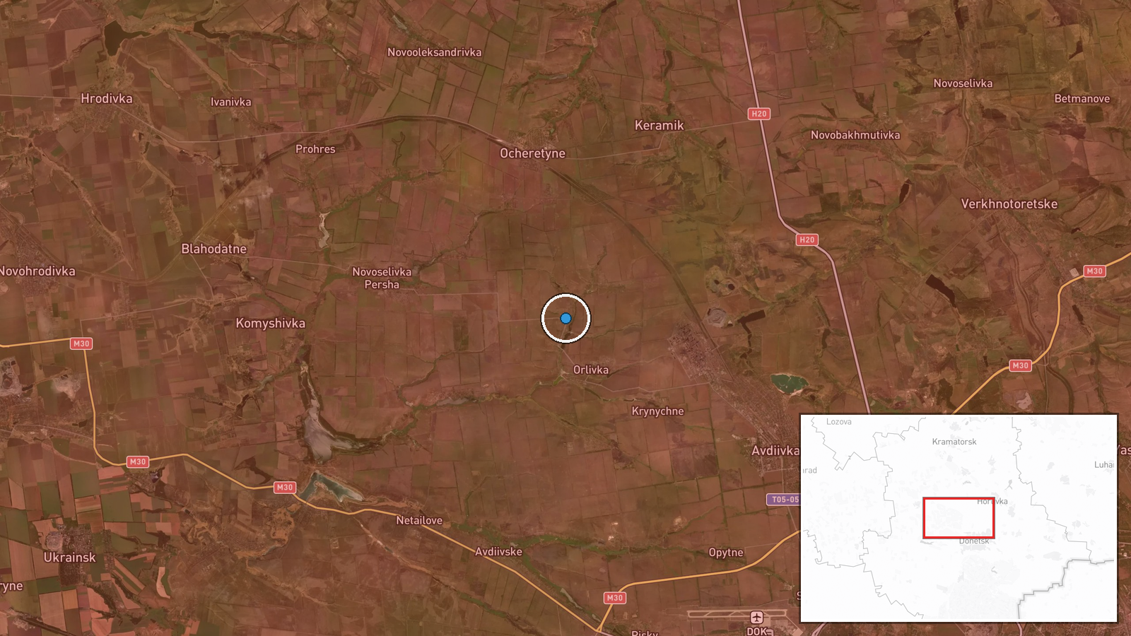 Semenivka, Donetsk Oblast, Ukraine — UAS Strike location map