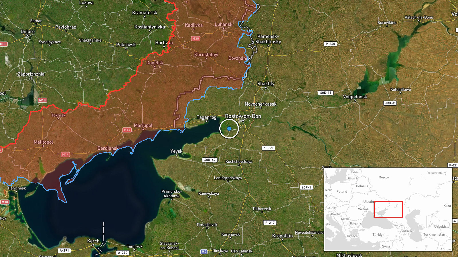 Azov, Rostov Oblast, Russia — UAS Strike location map