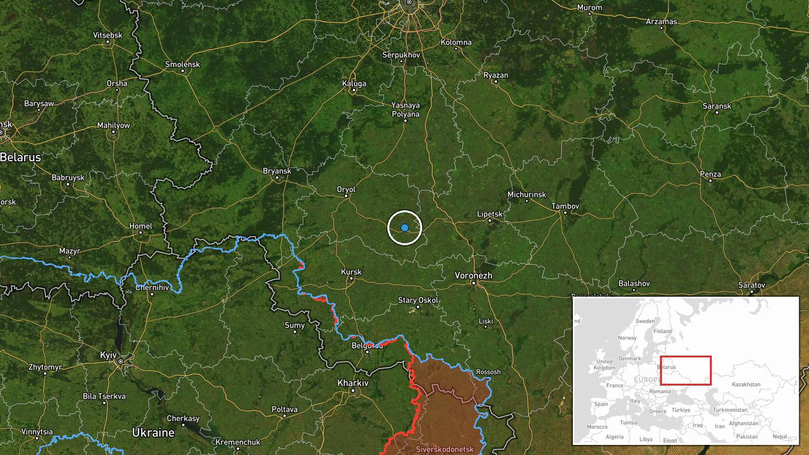 Russian Federation (multiple military-industrial targets) — Report location map