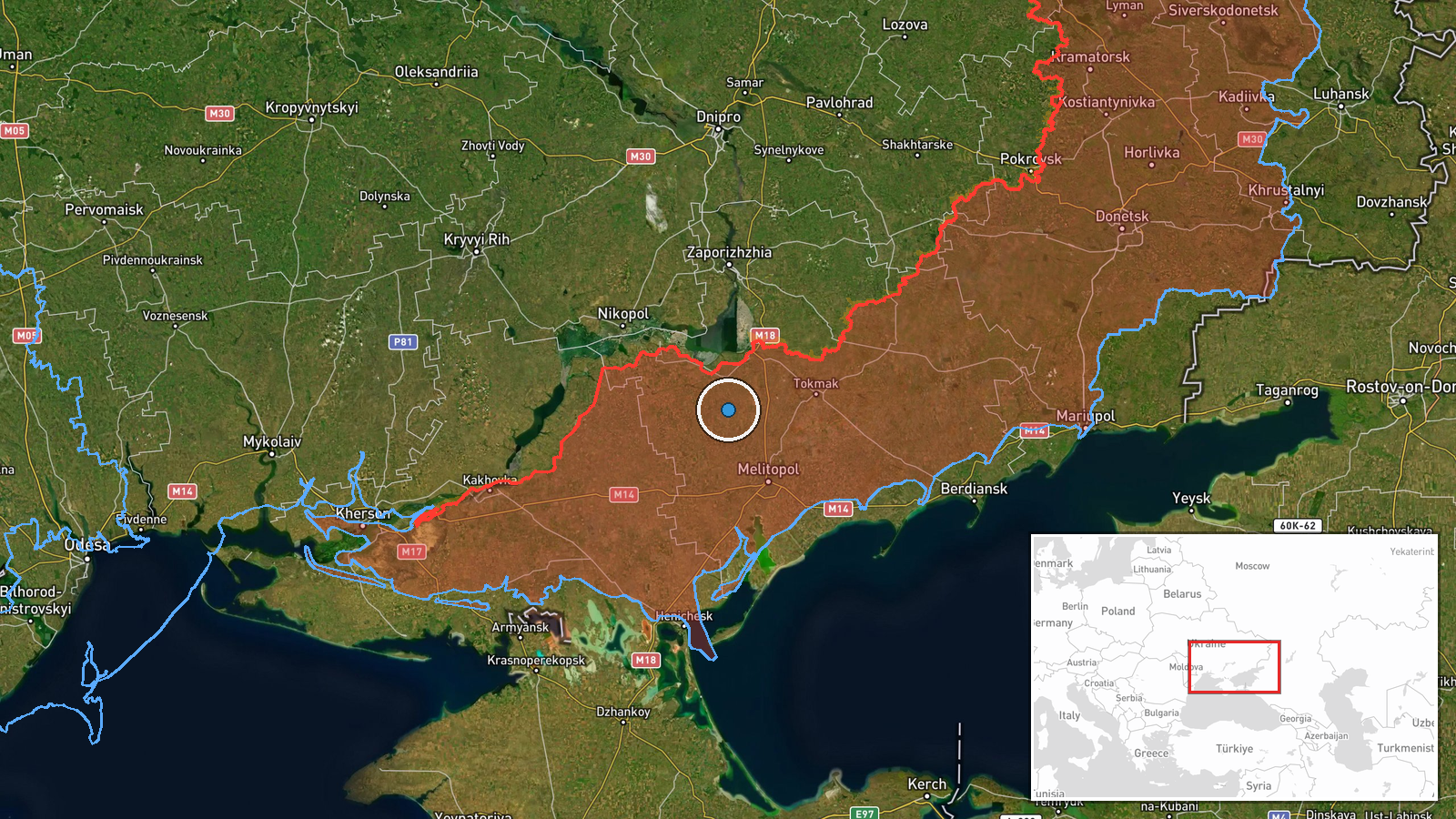 Timoshivka, Zaporizhzhia Oblast, Ukraine — UAS Strike location map