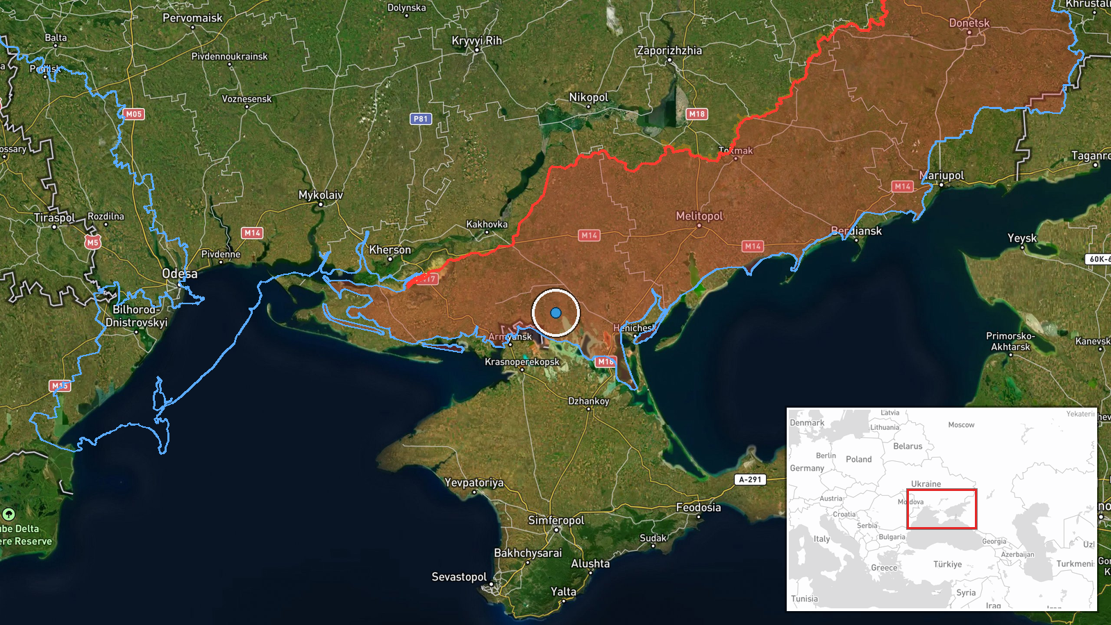 Hromivka, Kherson Oblast, Ukraine — UAS Strike location map