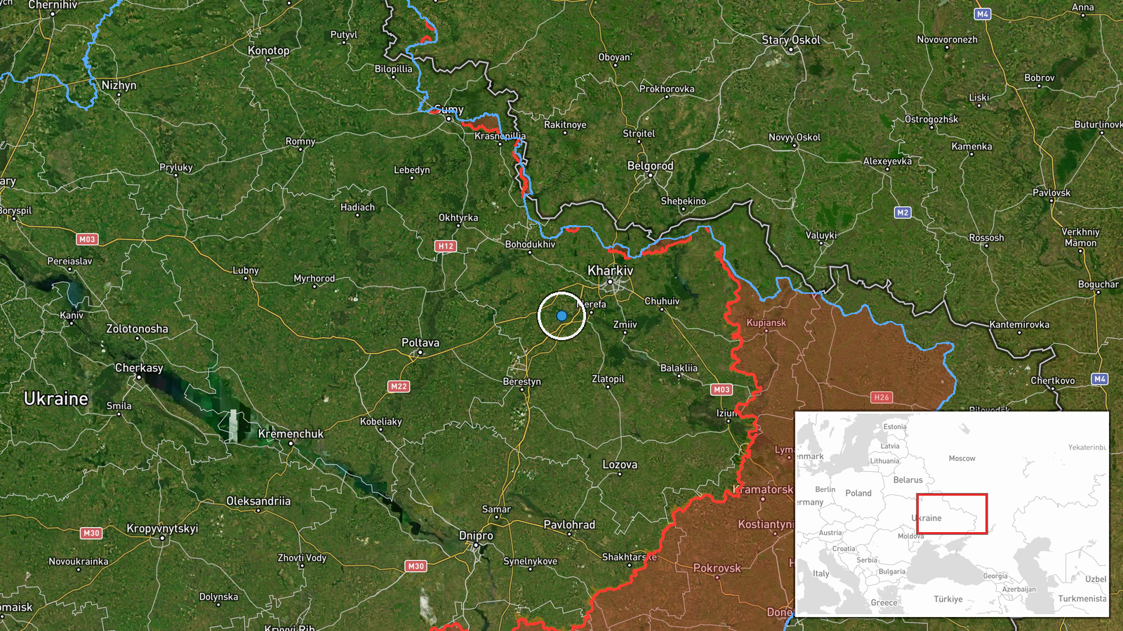 Ukraine (Multiple Frontlines) — Air Defense location map