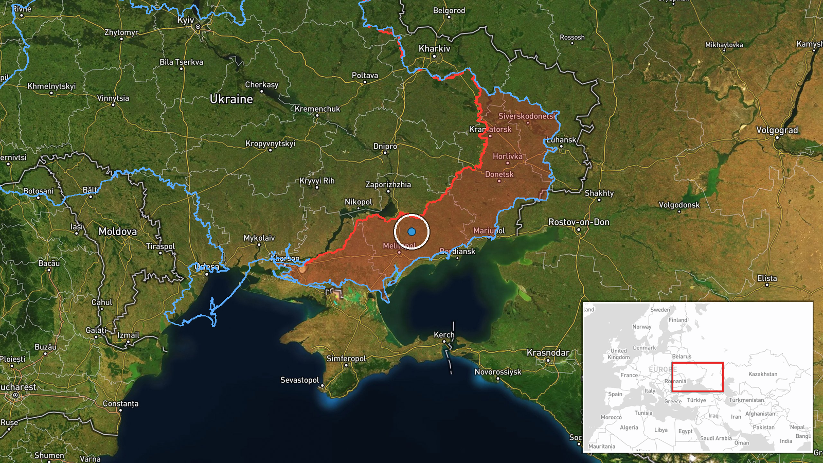 Kuroshany, Zaporizhzhia Oblast, Ukraine — Report location map