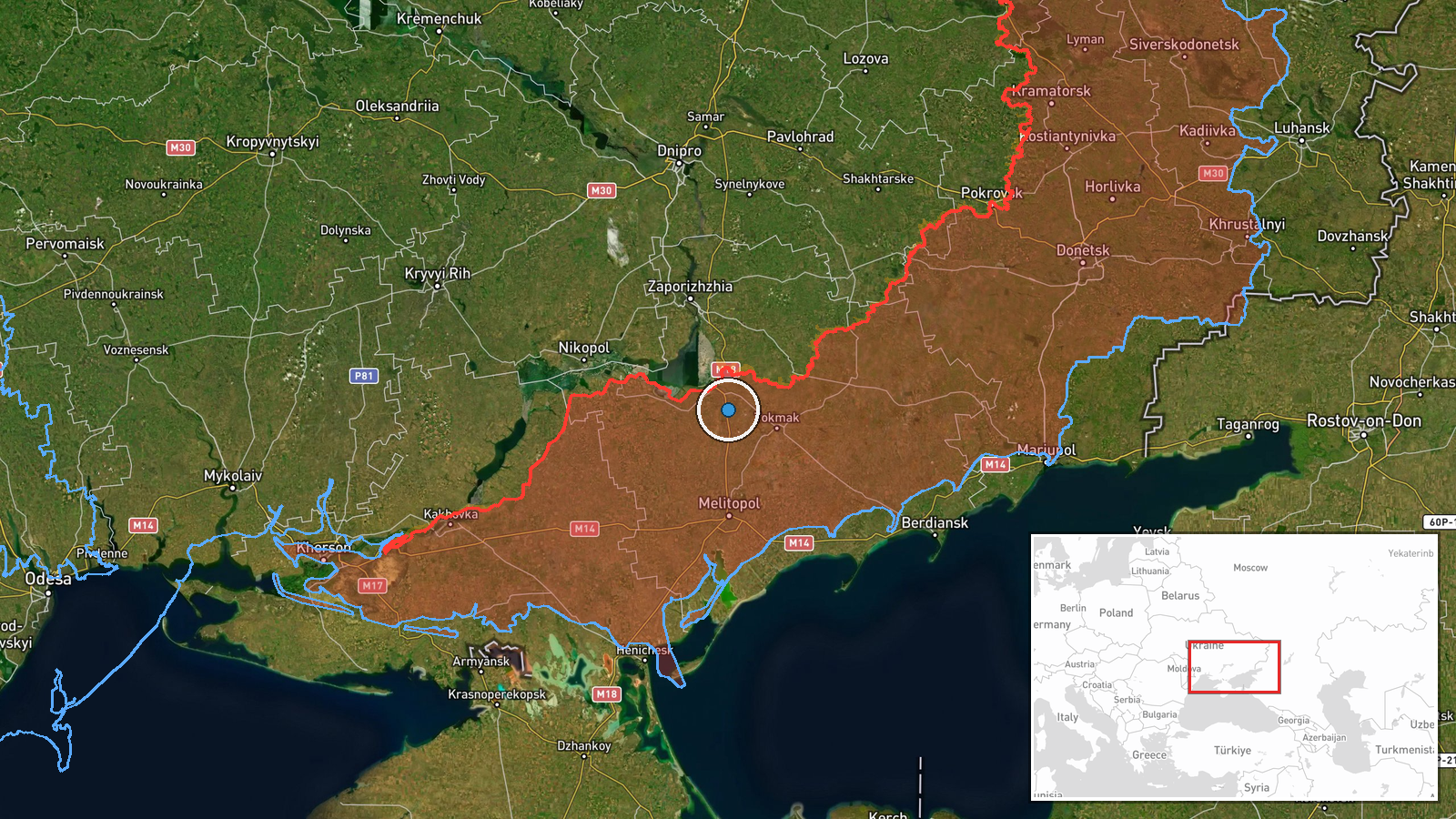 Liubymivka, Zaporizhzhia Oblast, Ukraine — UAS Strike location map