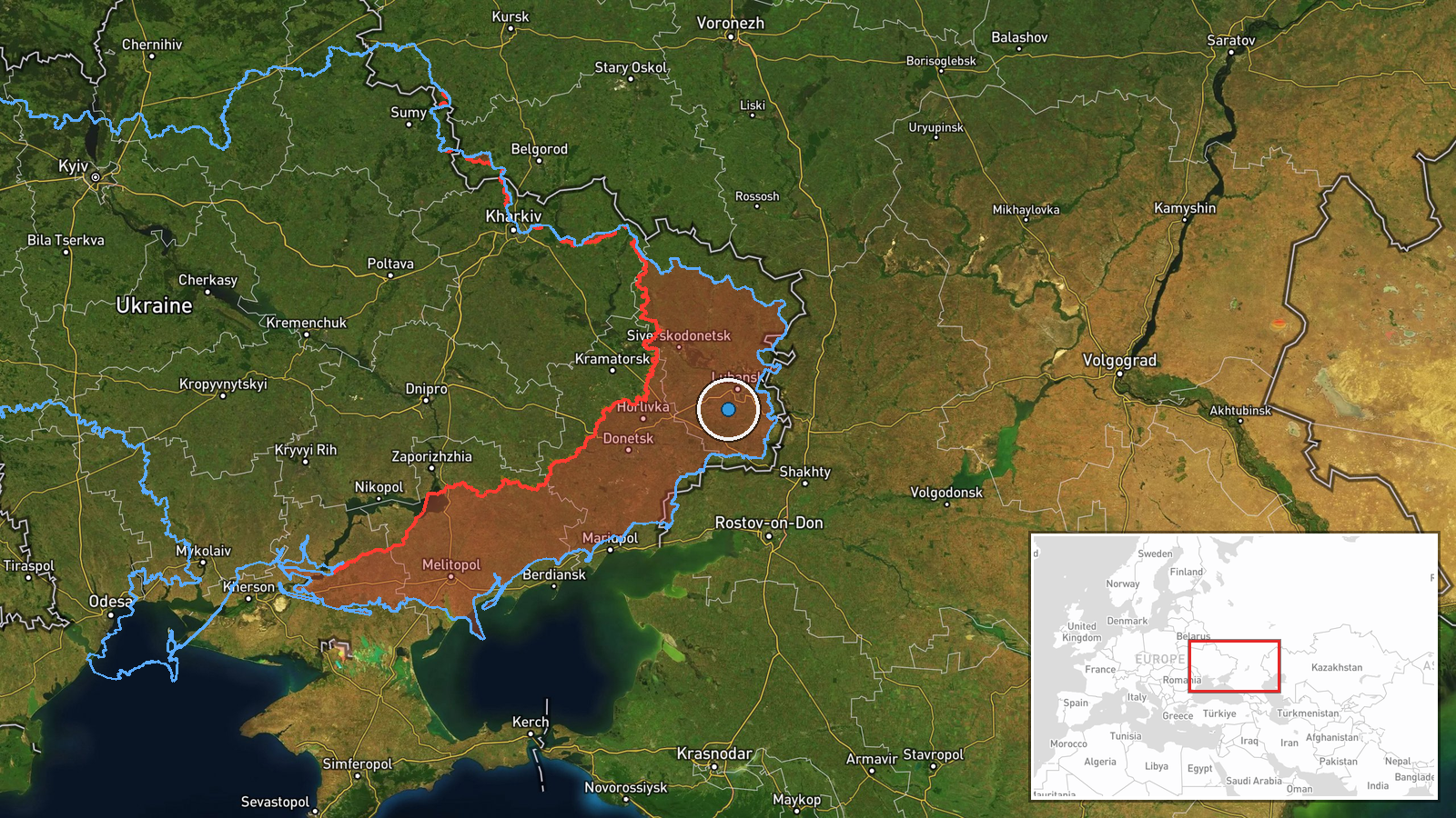 Uspenka, Luhansk Oblast, Ukraine — UAS Strike location map