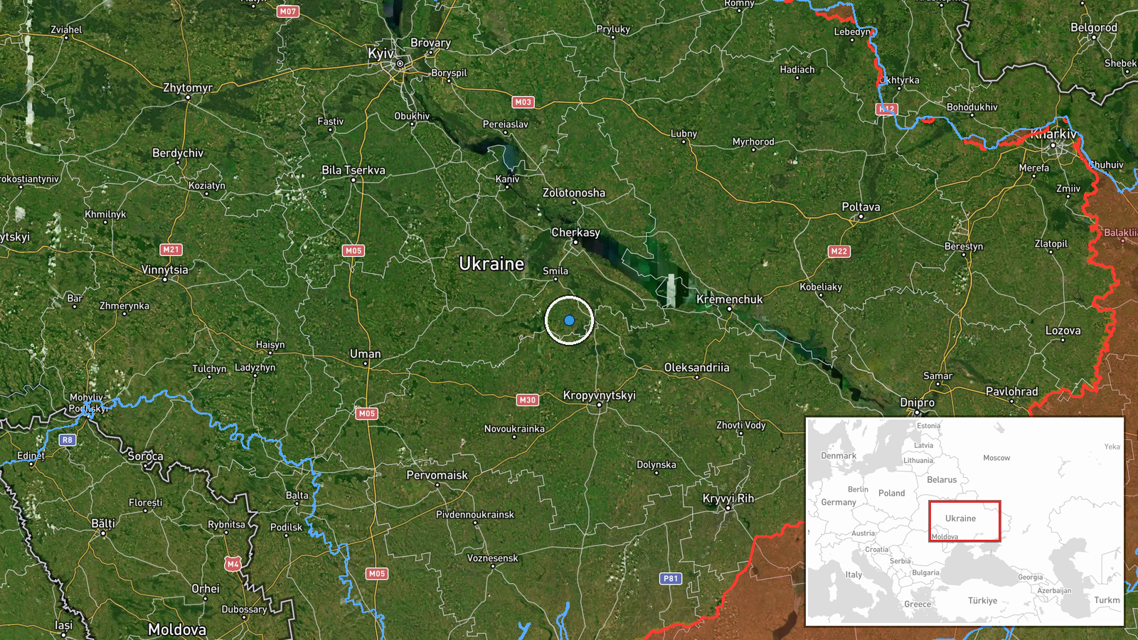 Ukraine (Air Defense Operations) — Air Defense location map