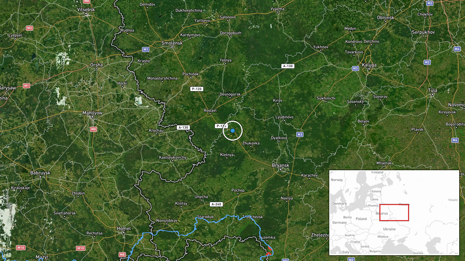 Seshcha, Bryansk Oblast, Russia — Report location map