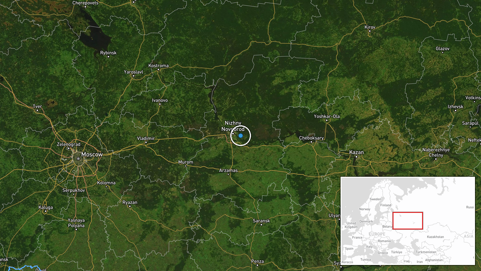 Surovatkina, Nizhny Novgorod Oblast, Russia — Ballistic Missile location map