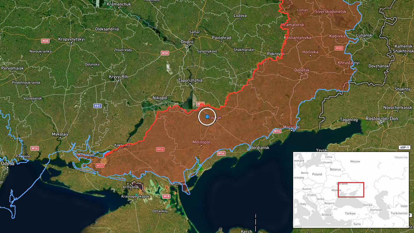 Peremozhne, Zaporizhzhia Oblast, Ukraine — UAS Strike location map