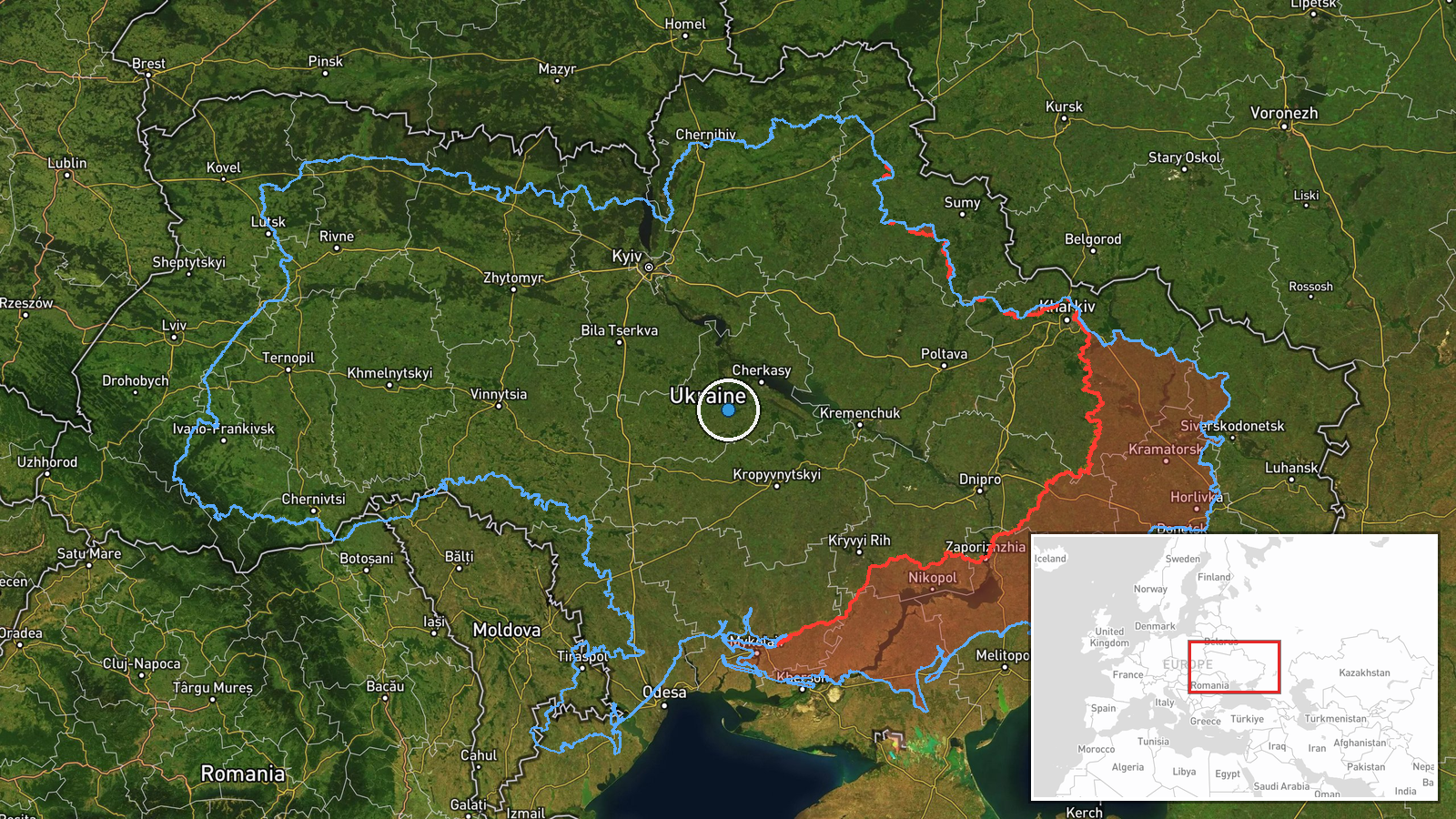 Ukraine (location not reported) — Air Defense location map