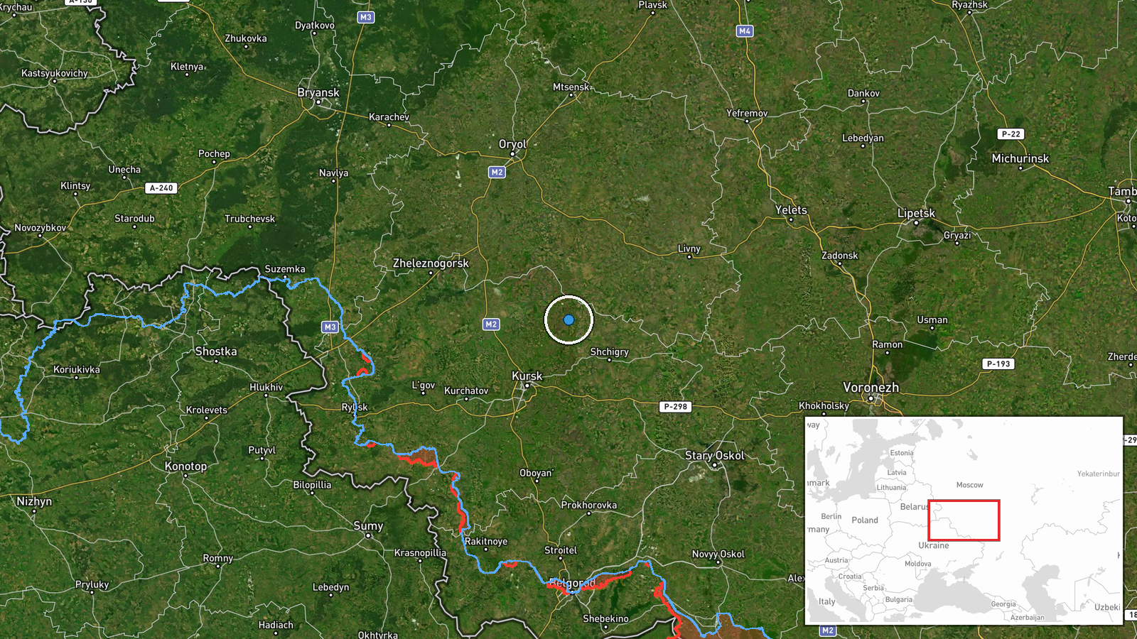 Kondrynskoe, Kursk Oblast, Russia — UAS Strike location map