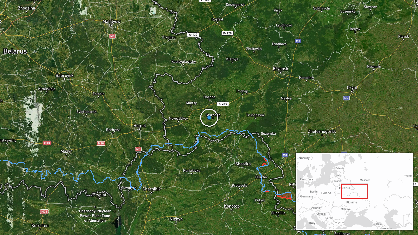 Shkryabino, Bryansk Oblast, Russia — UAS Strike location map