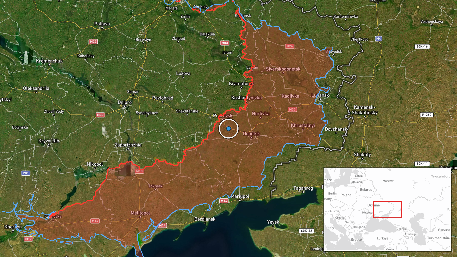 Selidove, Donetsk Oblast, Ukraine — UAS Strike location map