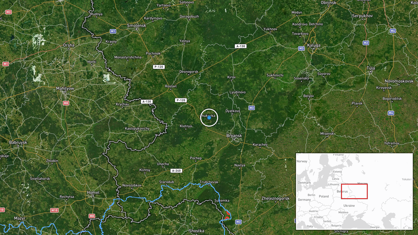 Latyshi, Bryansk Oblast, Russia — Combat location map