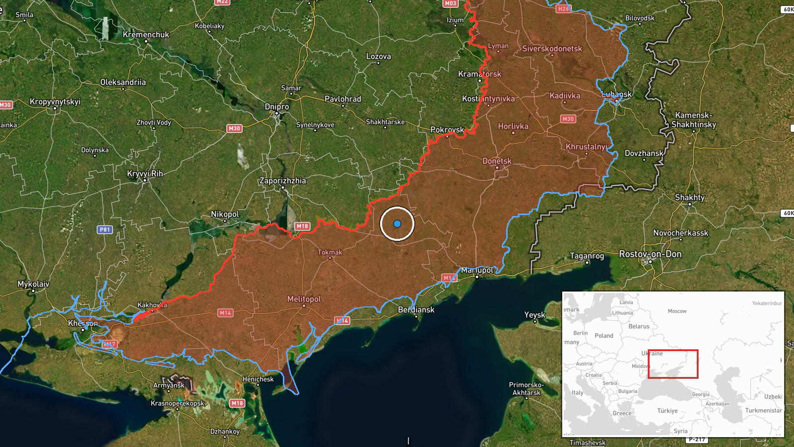 Fedorivka, Zaporizhzhia Oblast, Ukraine — Combat location map