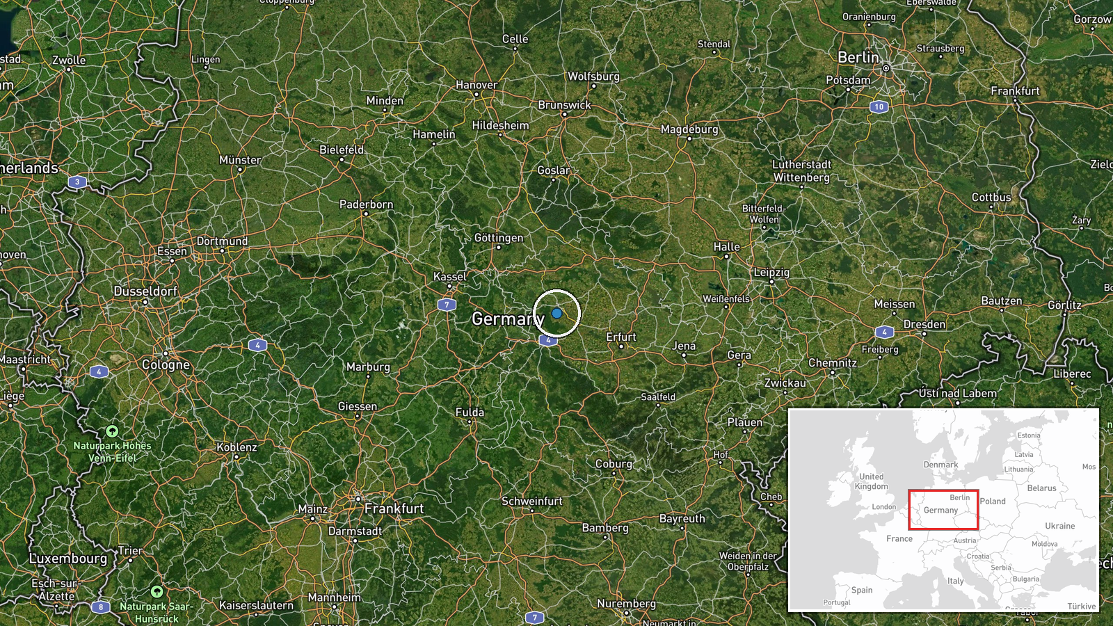 Bundeswehr training ground, Germany — Military Exercise location map
