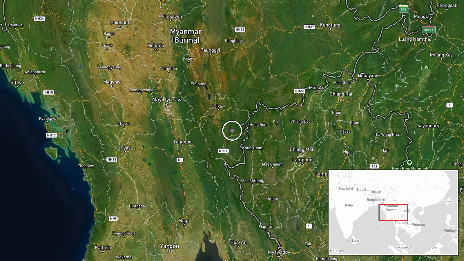 Kayah State (Karenni), Myanmar — Report location map