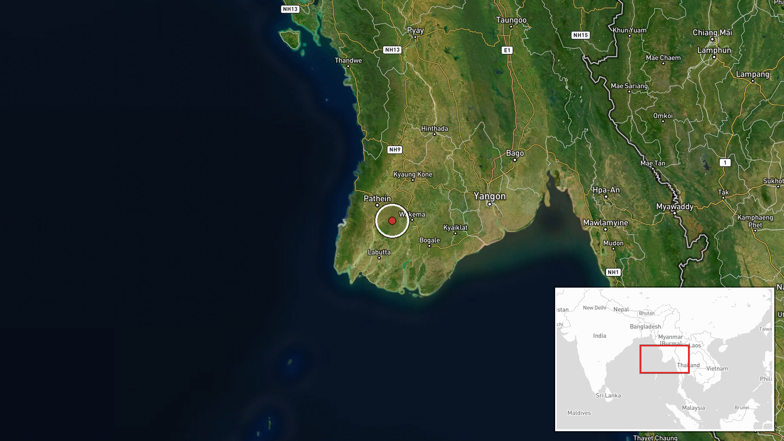 Myanmar (nationwide) — Displacement location map