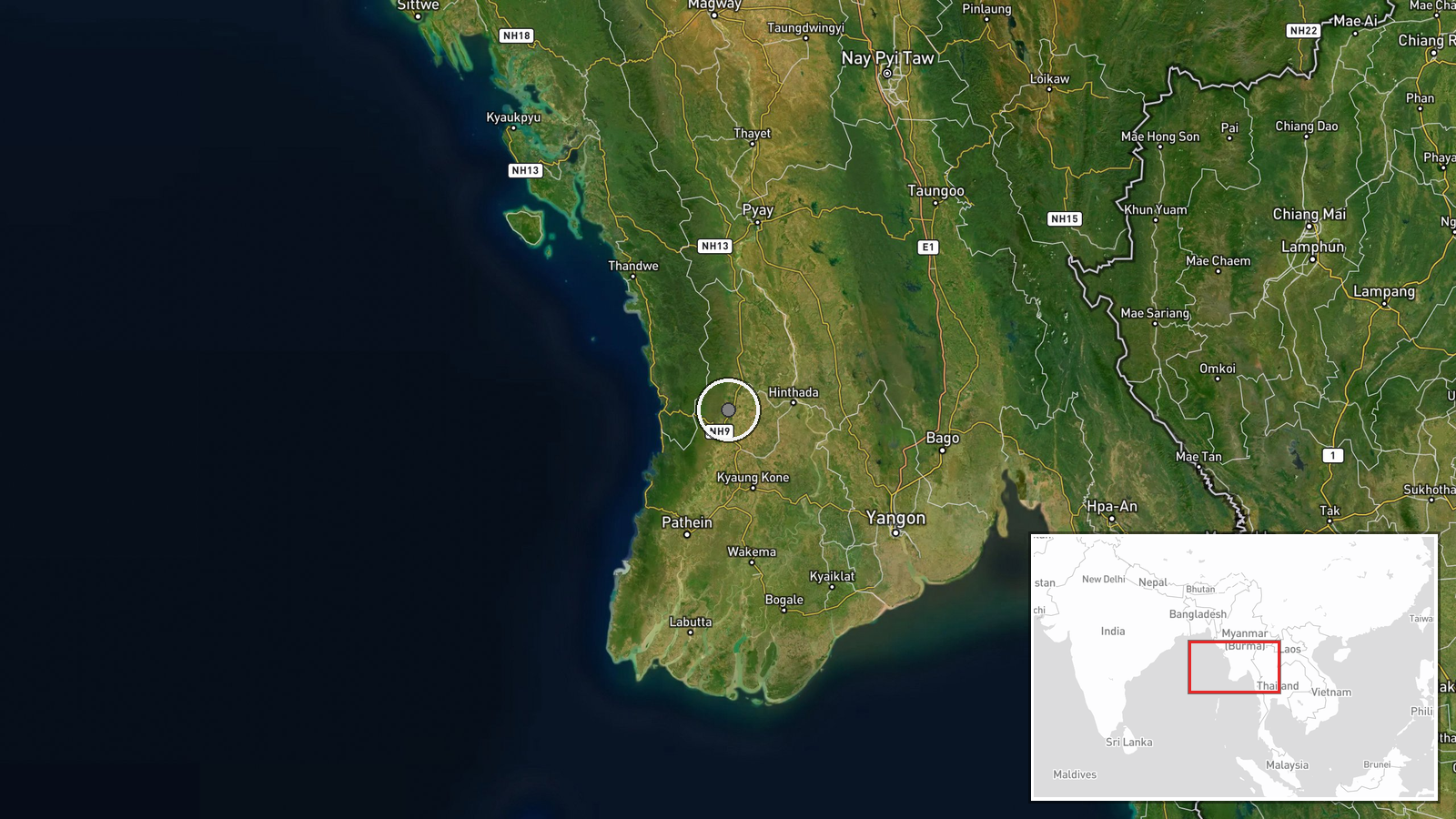 Lemyethna Township, Ayeyarwady, Myanmar — IED location map