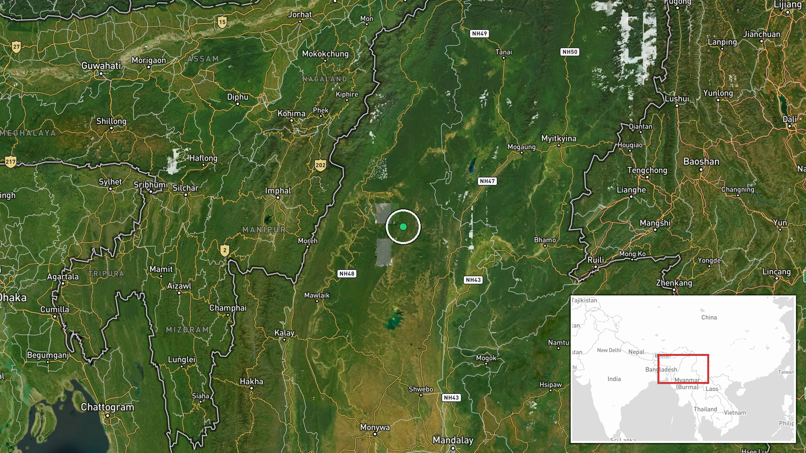 Sagaing Region, Myanmar — Report location map