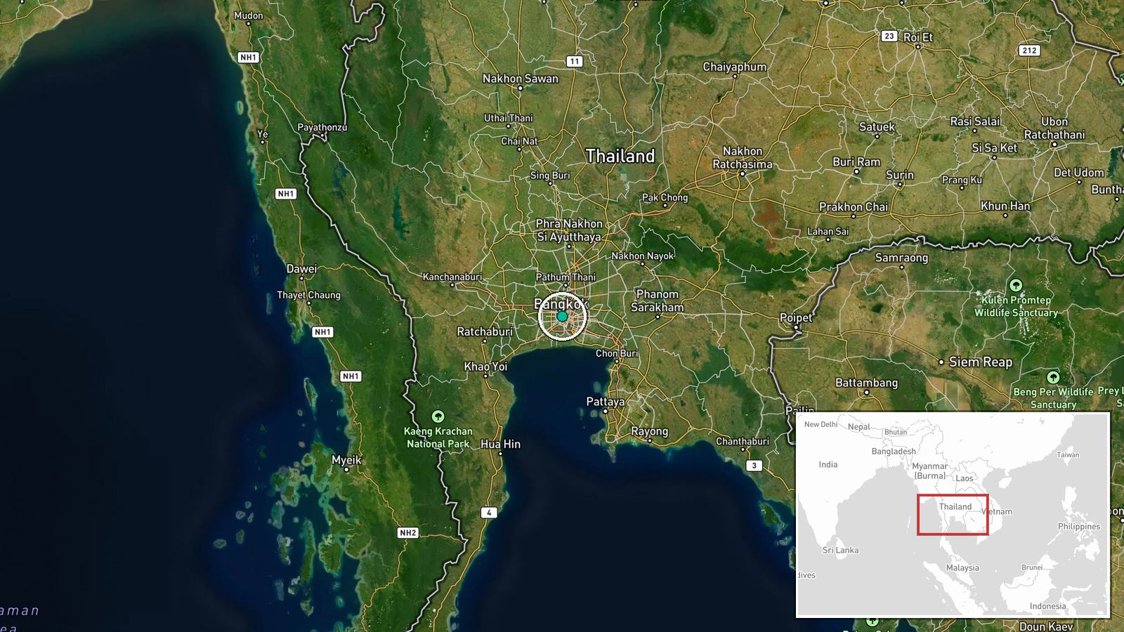 Bangkok, Thailand — Police Operation location map