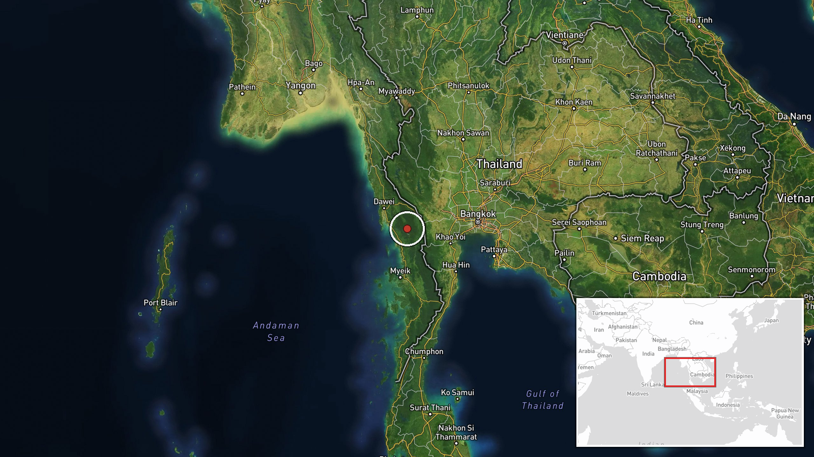 Southern Chin State, Myanmar — Combat location map