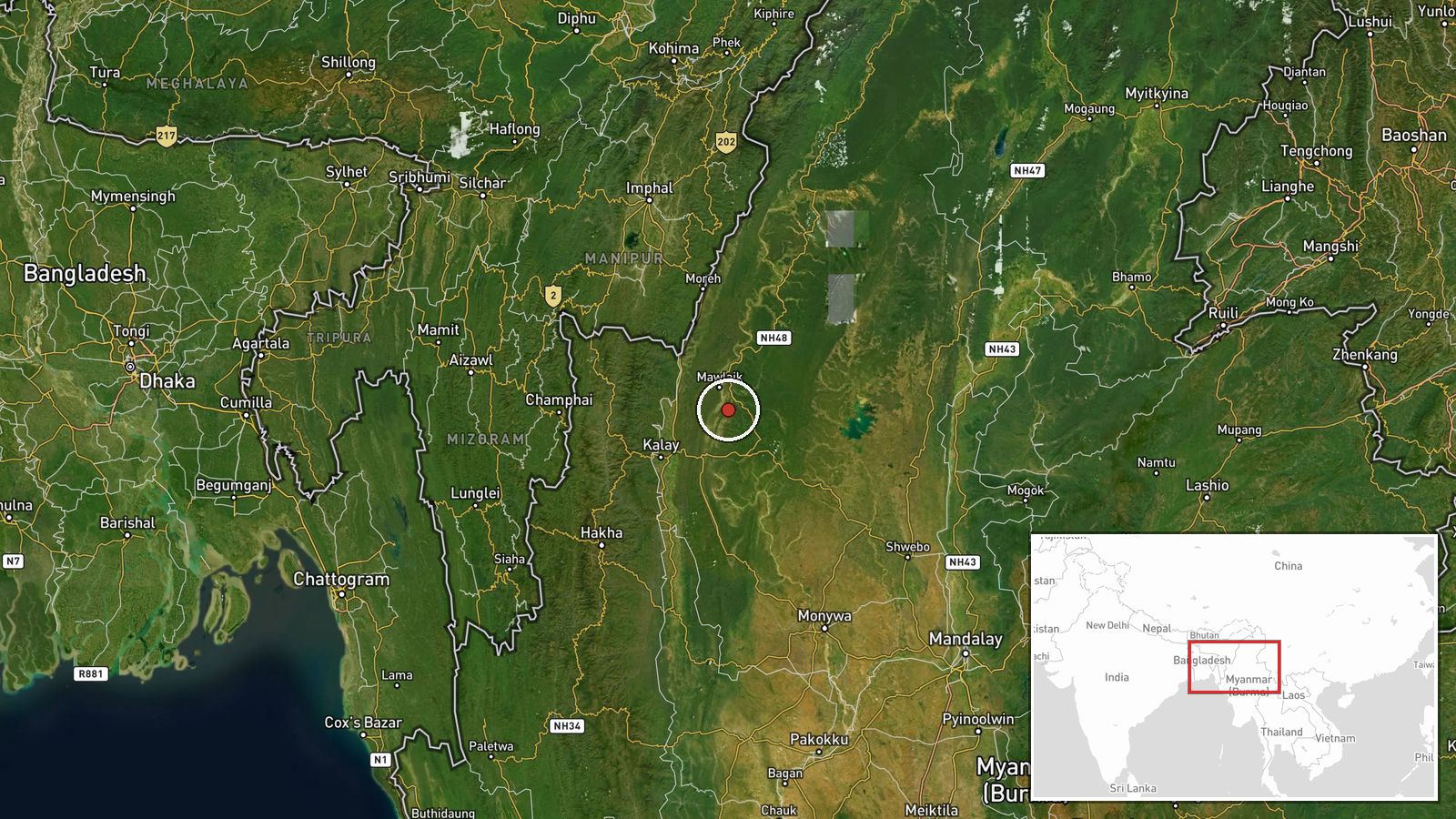 Inn Taw, Myanmar — Combat location map