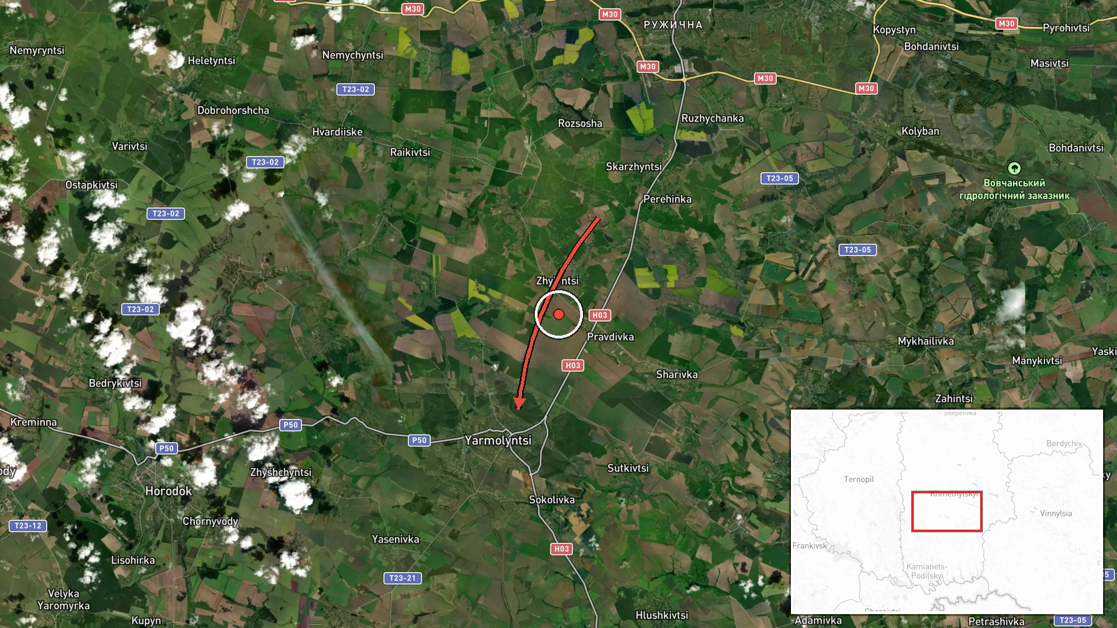 Yarmolyntsi, Ukraine — Drone Transit location map