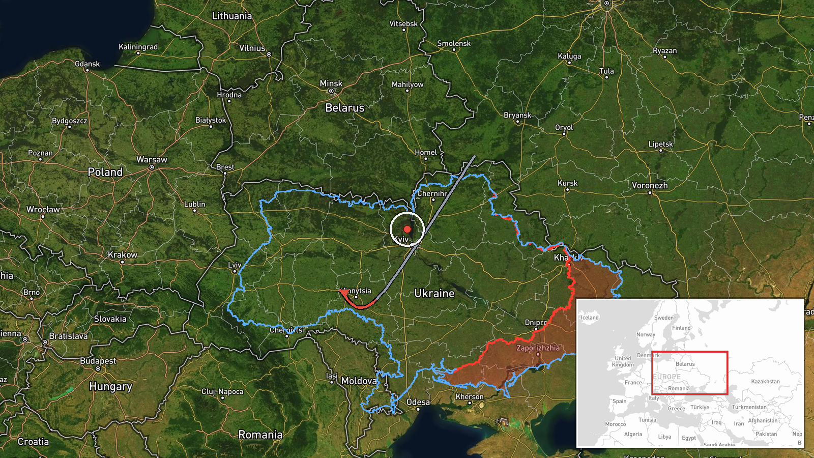 Vinkivtsi, Khmelnytskyi Oblast, Ukraine — Drone Transit location map