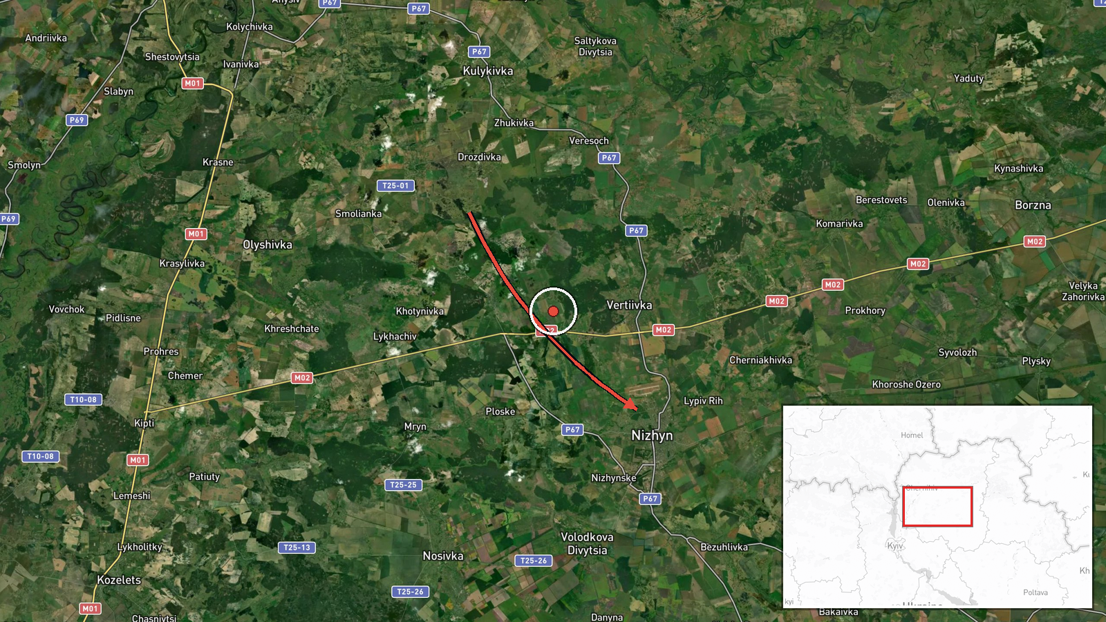 Nizhyn, Ukraine — Drone Transit location map